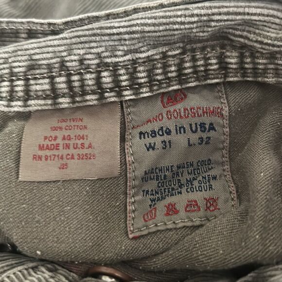 AG Men’s Corduroy ShortsExcellent Condition Sage , size 31x32 - Picture 3 of 11